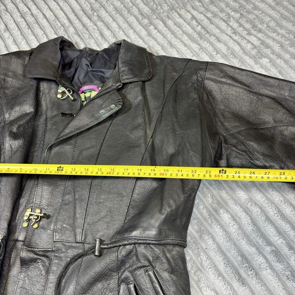 CIDPAO Men's Genuine Leather Jacket‎ L Coat Black Zip Snap Made in Mexico - Picture 11 of 16